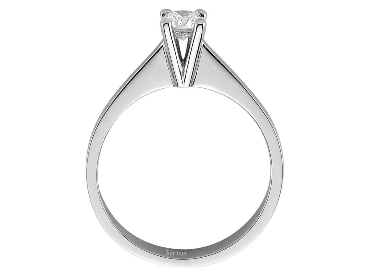 0,35 Karat Diamant Solitär Ring - handgefertigter Diamantschmuck aus Feingold | Sirius Diamant