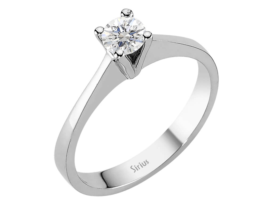0,35 Karat Diamant Solitär Ring - handgefertigter Diamantschmuck aus Feingold | Sirius Diamant