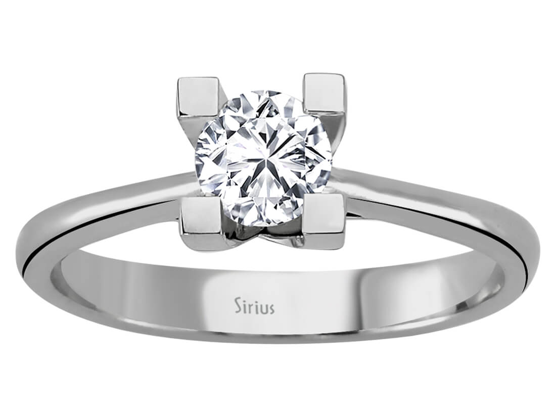 F color 0.50 carat diamond solitaire ring
