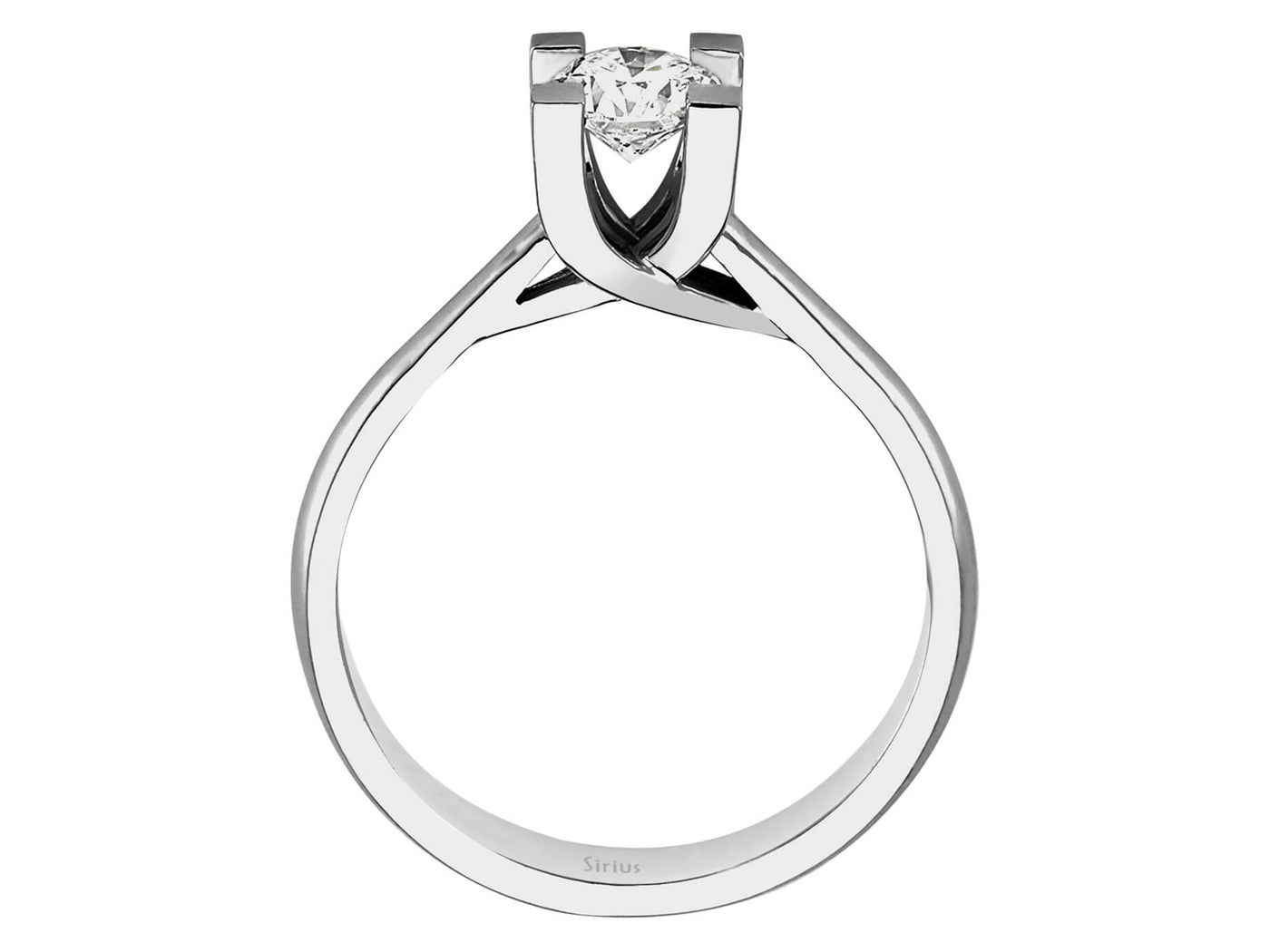 F color 0.50 carat diamond solitaire ring