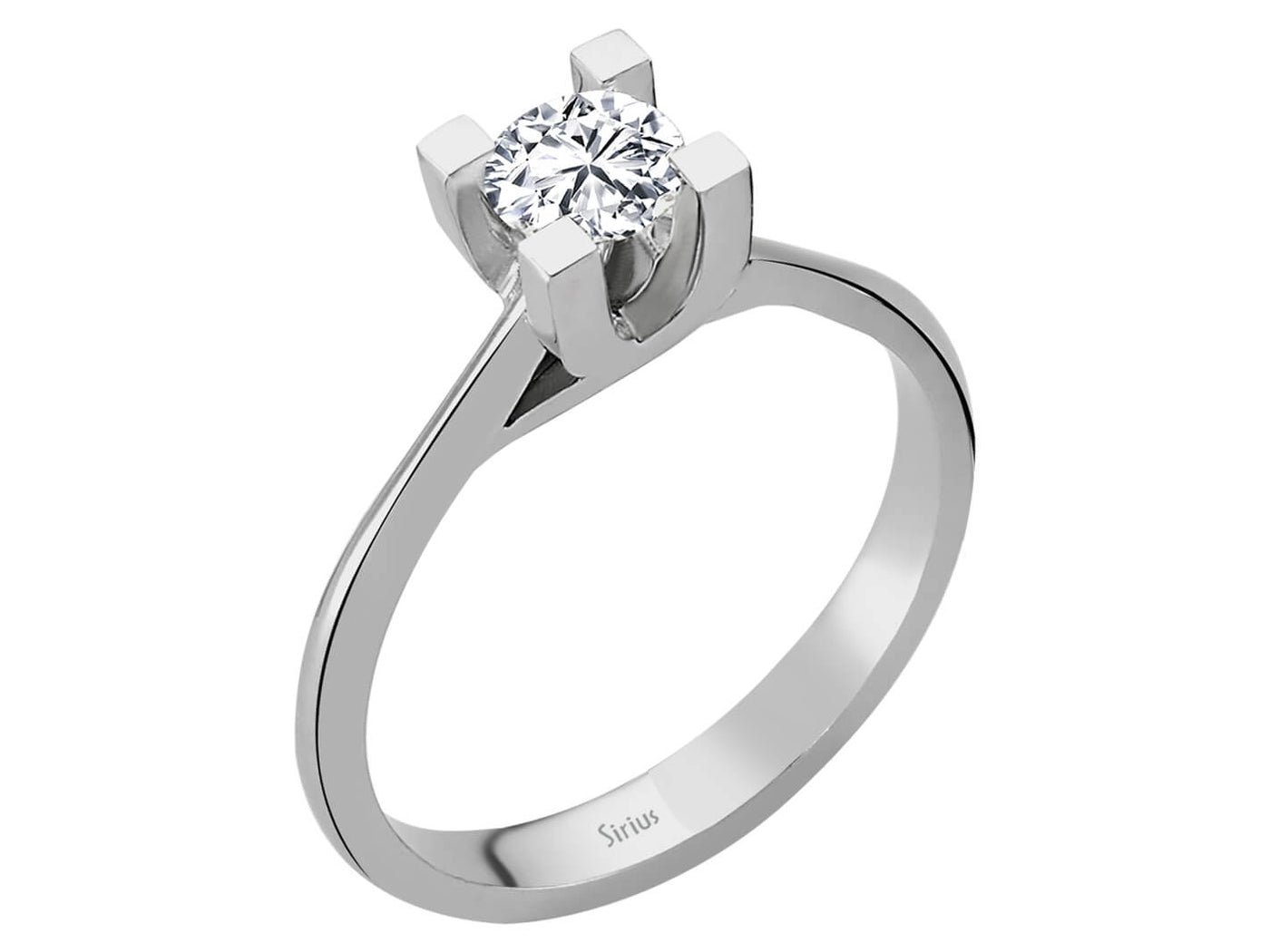 F color 0.50 carat diamond solitaire ring