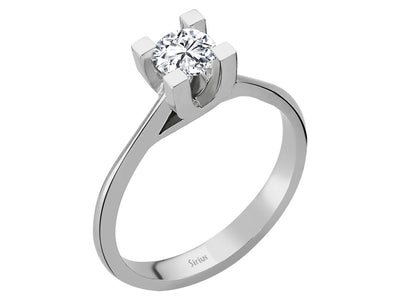 F color 0.50 carat diamond solitaire ring
