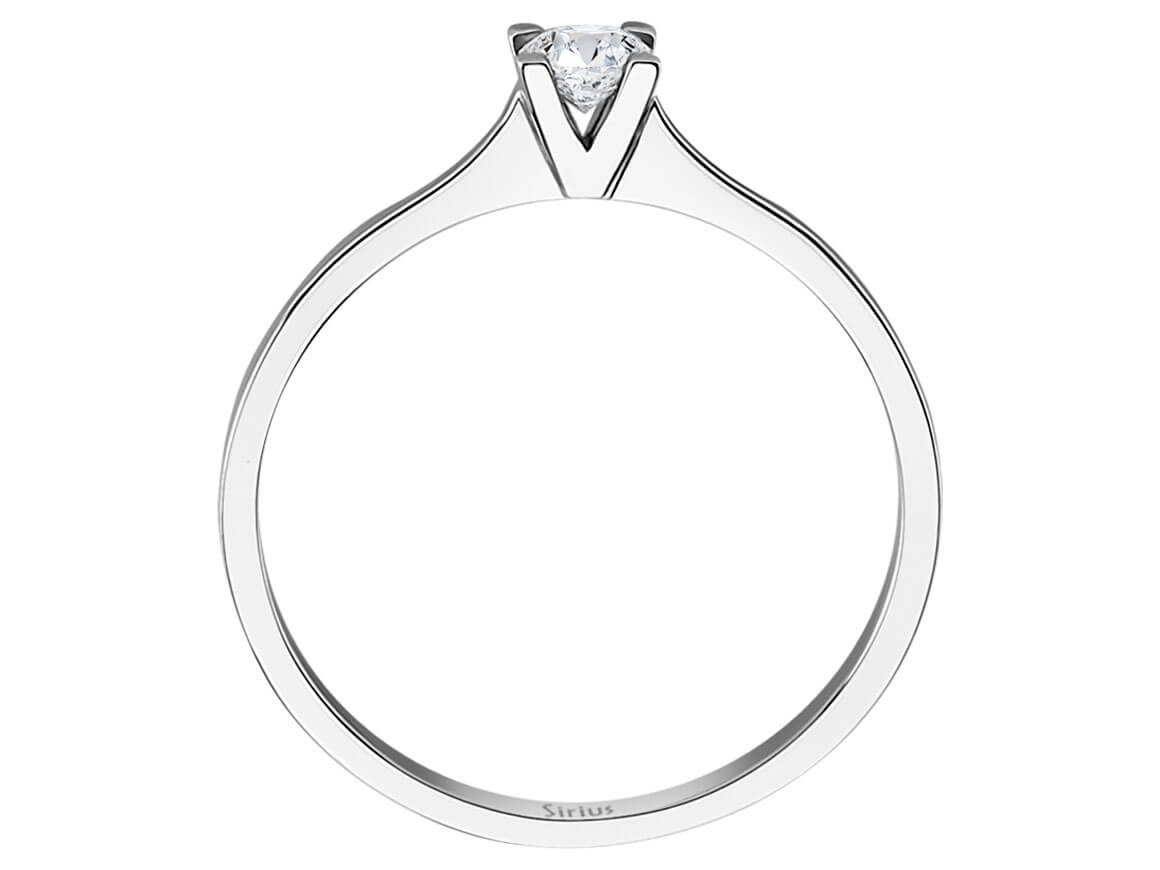 0,18 Karat Diamant Solitär Ring - handgefertigter Diamantschmuck aus Feingold | Sirius Diamant