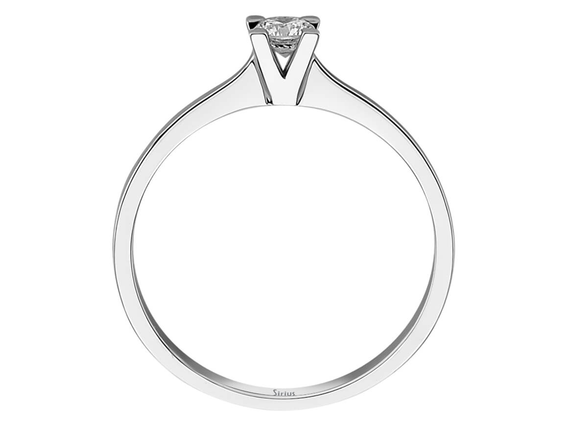 0,19 Karat Diamant Solitär Ring - handgefertigter Diamantschmuck aus Feingold | Sirius Diamant