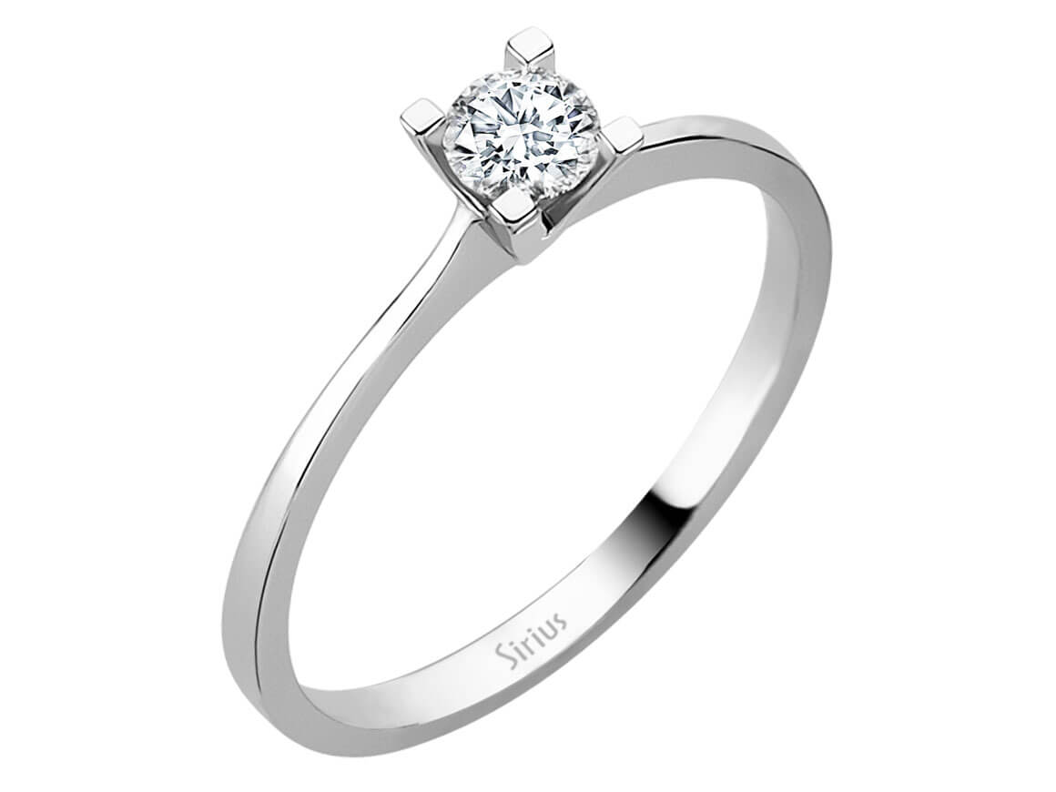 0,25 Karat Diamant Solitär Ring - handgefertigter Diamantschmuck aus Feingold | Sirius Diamant