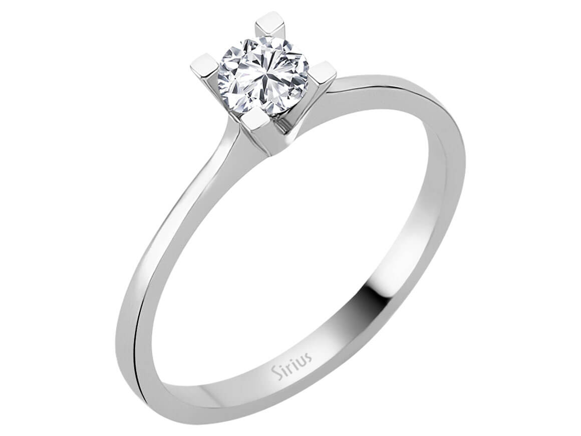 Bague solitaire en diamant de 0,37 carat