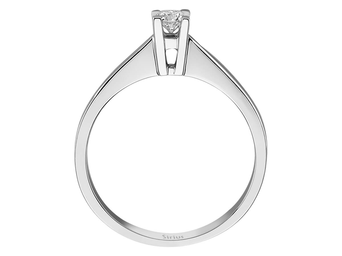 0,16 Karat Diamant Solitär Ring - handgefertigter Diamantschmuck aus Feingold | Sirius Diamant