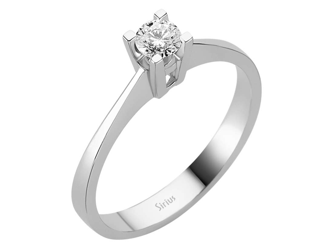 0,22 Karat Diamant Solitär Ring - handgefertigter Diamantschmuck aus Feingold | Sirius Diamant