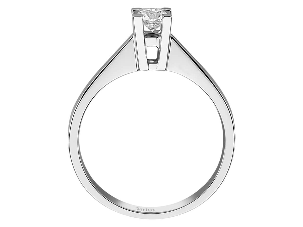 0,27 Karat Diamant Solitär Ring - handgefertigter Diamantschmuck aus Feingold | Sirius Diamant