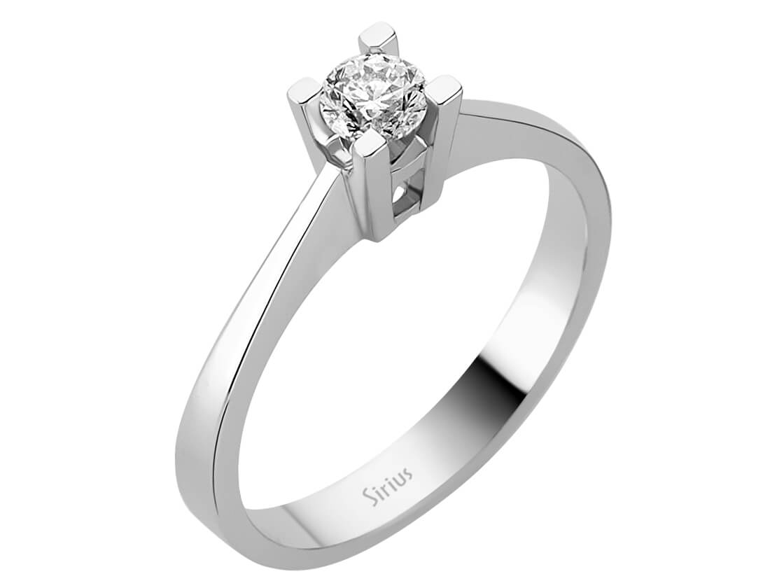 0,27 Karat Diamant Solitär Ring - handgefertigter Diamantschmuck aus Feingold | Sirius Diamant