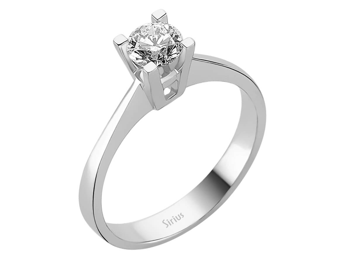 0,52 Karat Diamant Solitär Ring - handgefertigter Diamantschmuck aus Feingold | Sirius Diamant