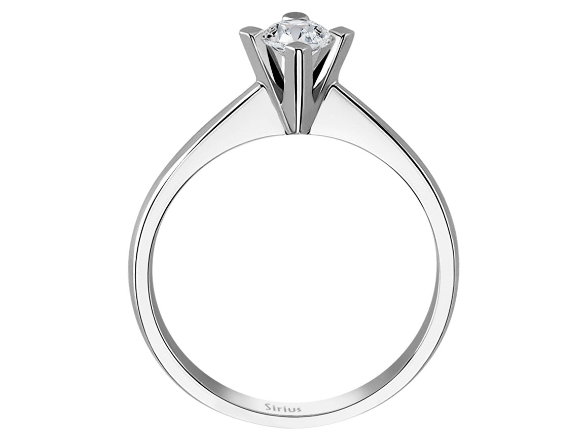 0,28 Karat Diamant Solitär Ring – handgefertigter Diamantschmuck aus Feingold | Sirius Diamant