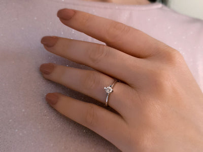 Bague solitaire en diamant de 0,28 carat