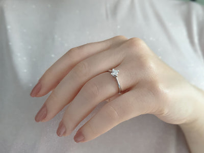 Bague solitaire en diamant de 0,28 carat