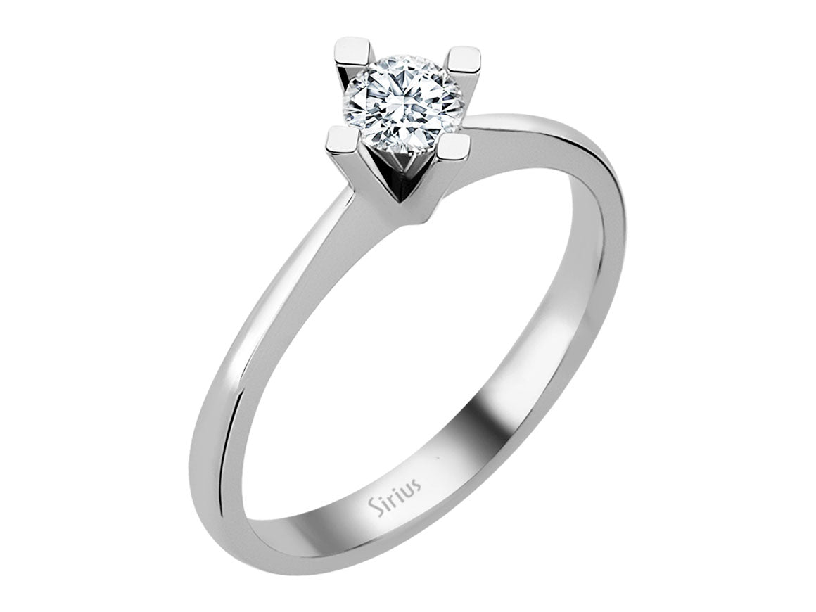 0,28 Karat Diamant Solitär Ring – handgefertigter Diamantschmuck aus Feingold | Sirius Diamant