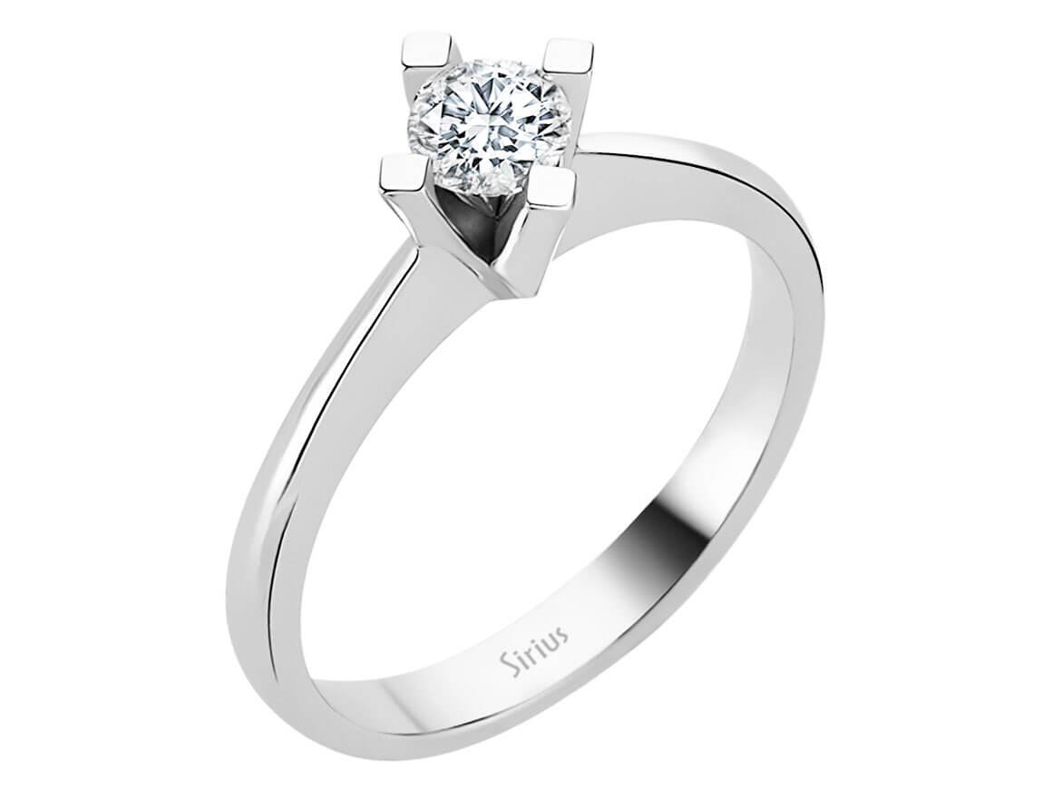 Bague solitaire en diamant de 0,34 carat