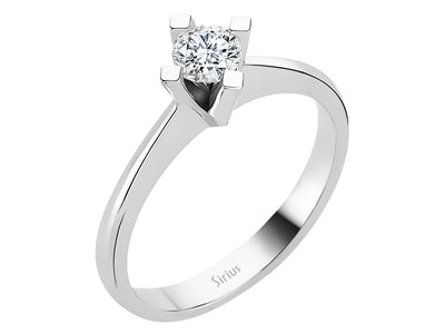 Bague solitaire en diamant de 0,34 carat