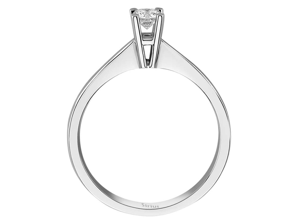 0,22 Karat Diamant Solitär Ring - handgefertigter Diamantschmuck aus Feingold | Sirius Diamant