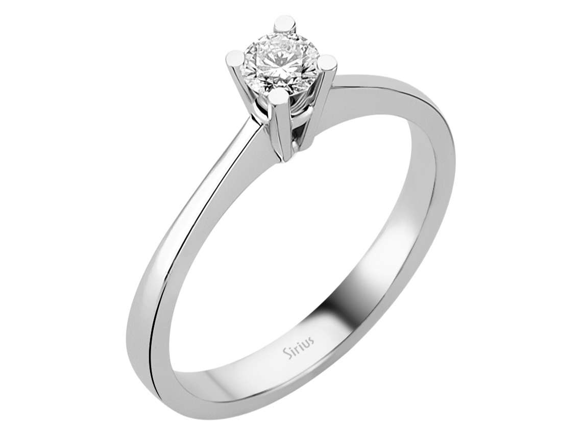 0,22 Karat Diamant Solitär Ring - handgefertigter Diamantschmuck aus Feingold | Sirius Diamant