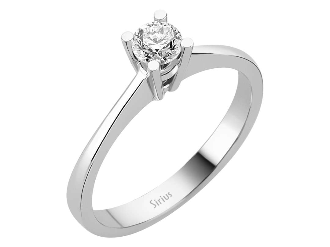 0,33 Karat Diamant Solitär Ring - handgefertigter Diamantschmuck aus Feingold | Sirius Diamant