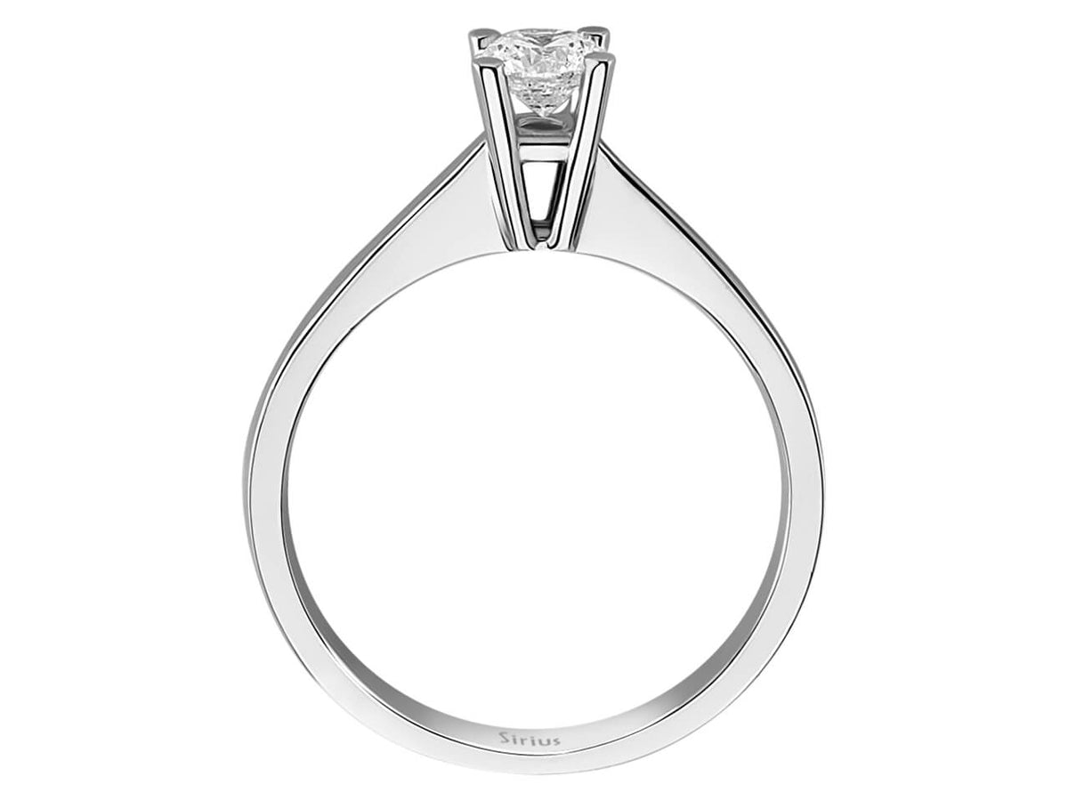 0,39 Karat Diamant Solitär Ring - handgefertigter Diamantschmuck aus Feingold | Sirius Diamant
