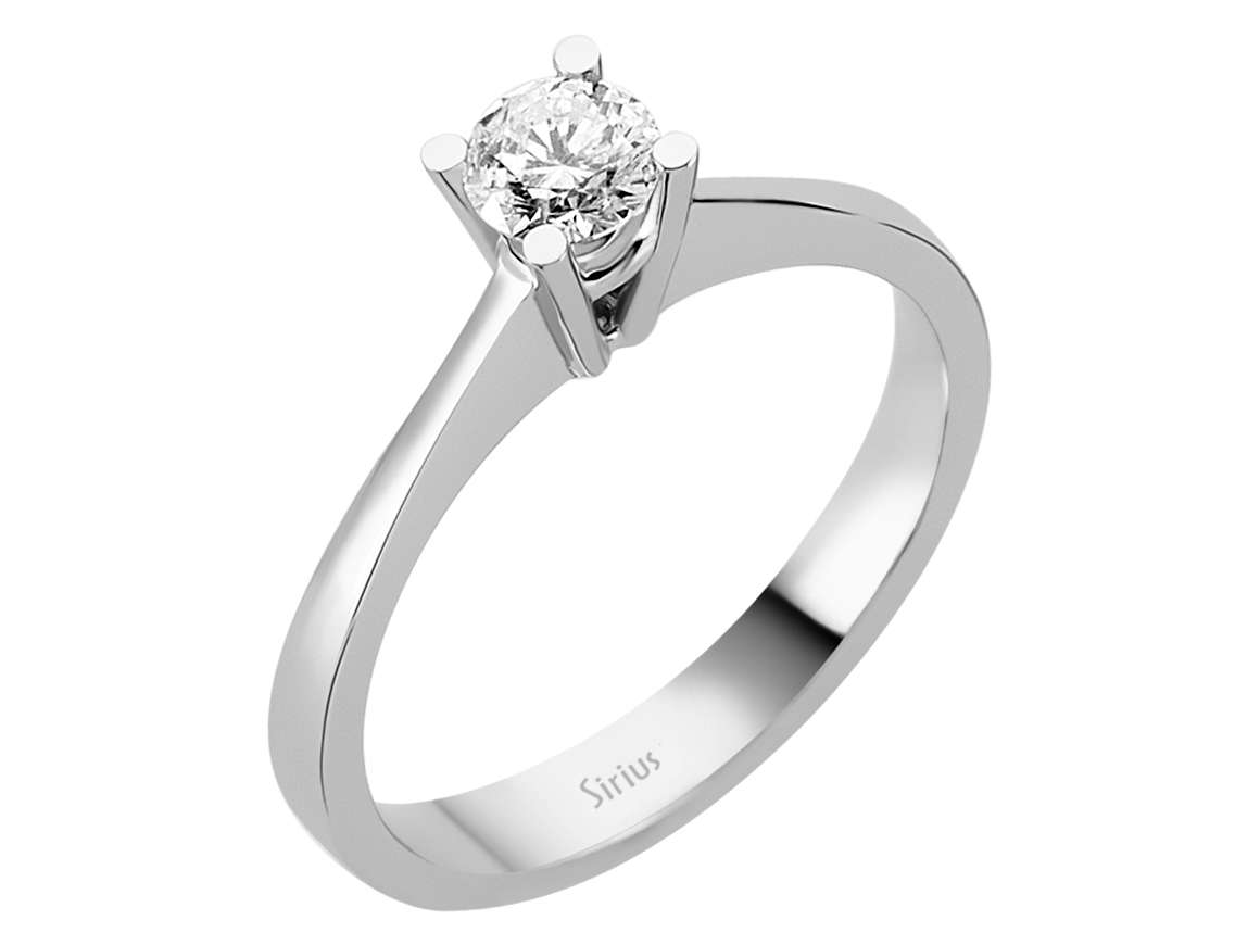 Bague solitaire en diamant de 0,39 carat