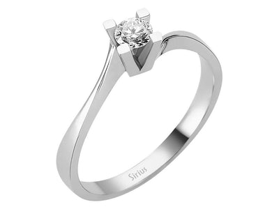 Bague solitaire en diamant de 0,22 carat