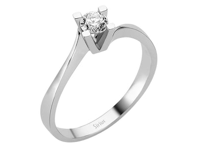 Bague solitaire en diamant de 0,31 carat