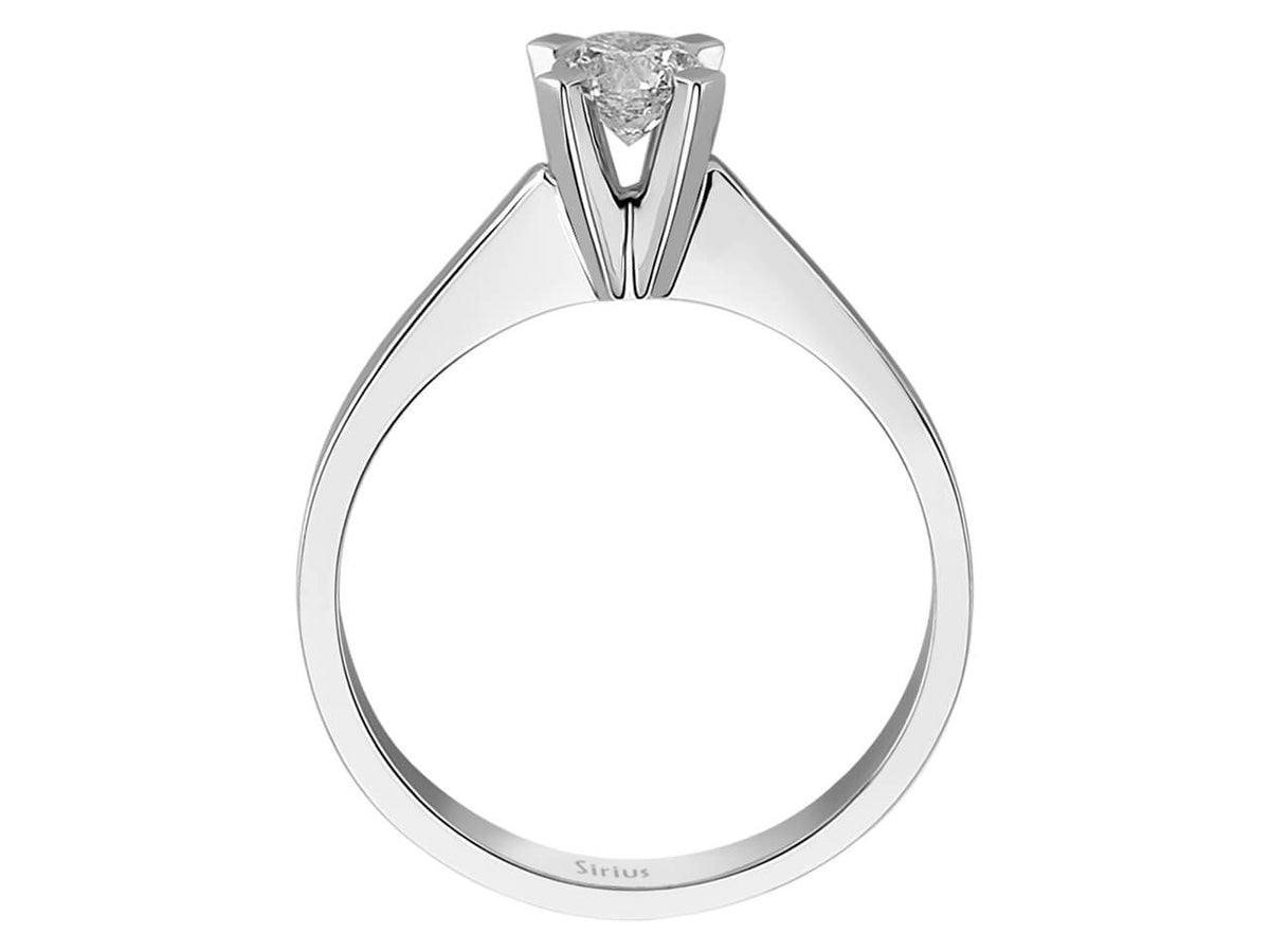 0,41 Karat Diamant Solitär Ring - handgefertigter Diamantschmuck aus Feingold | Sirius Diamant