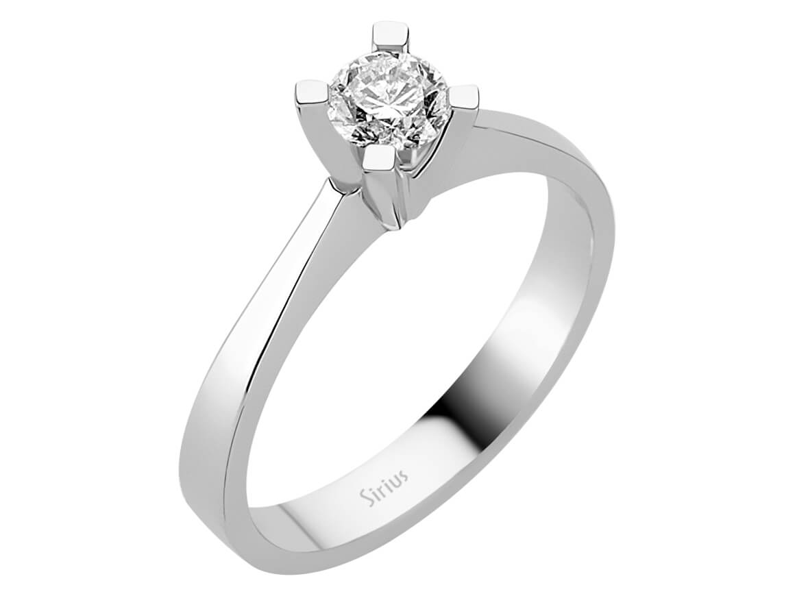 0,41 Karat Diamant Solitär Ring - handgefertigter Diamantschmuck aus Feingold | Sirius Diamant