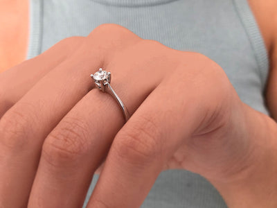 0.44 carat diamond solitaire ring