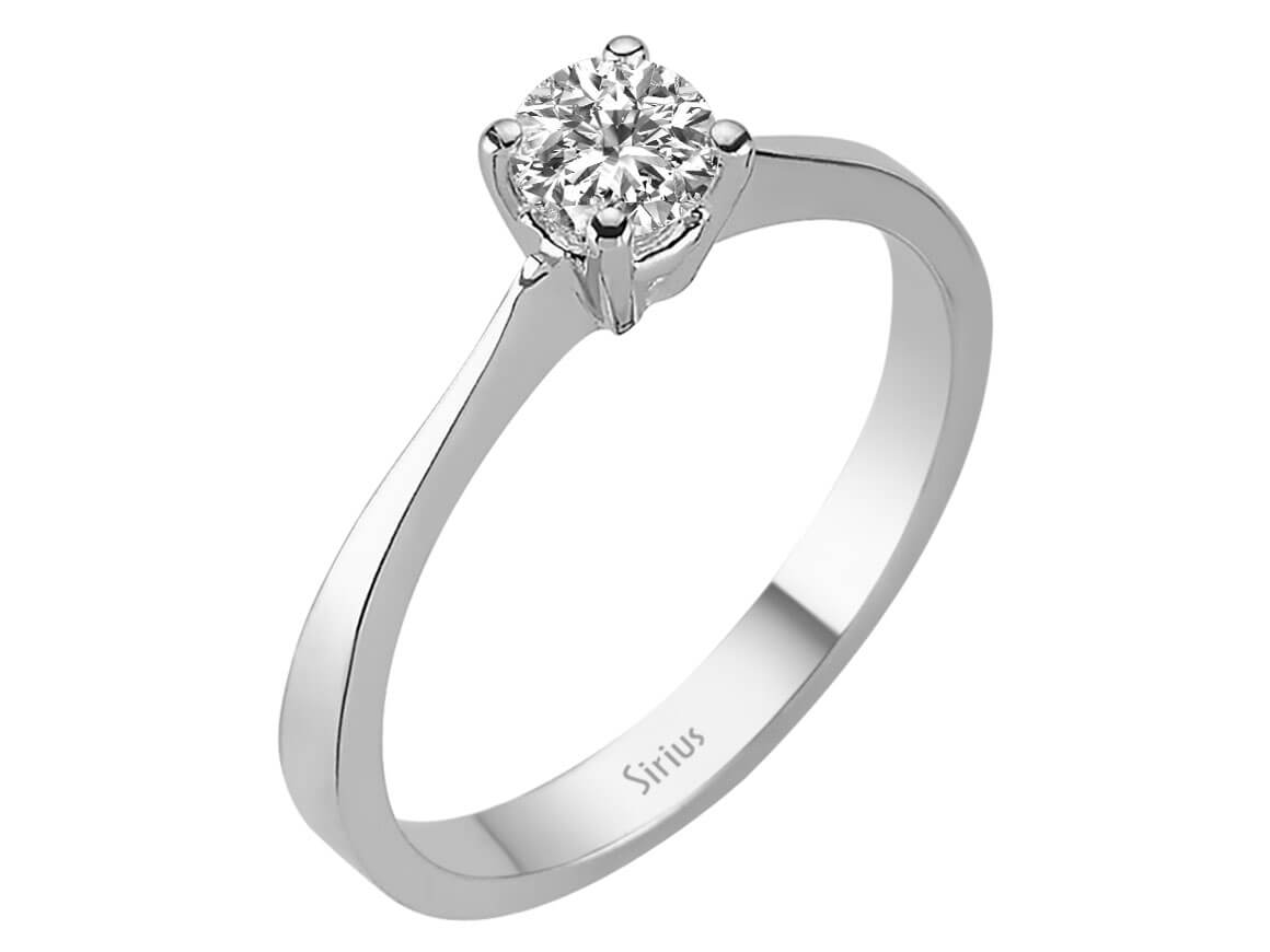 0,44 Carat Diamant Solitär Ring - handgefertigter Diamantschmuck aus Feingold | Sirius Diamant
