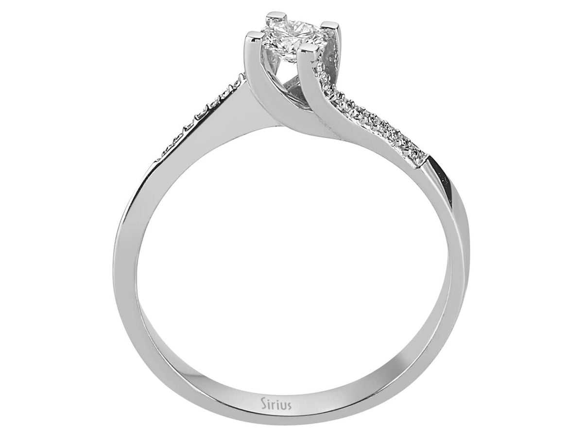 0,25 Karat Diamant Solitaire Ring - handgefertigter Diamantschmuck aus Feingold | Sirius Diamant