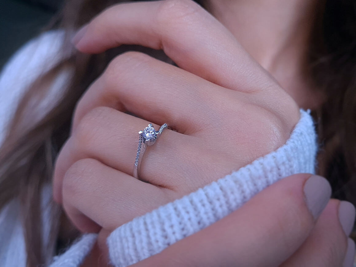 0.25 carat diamond solitaire ring