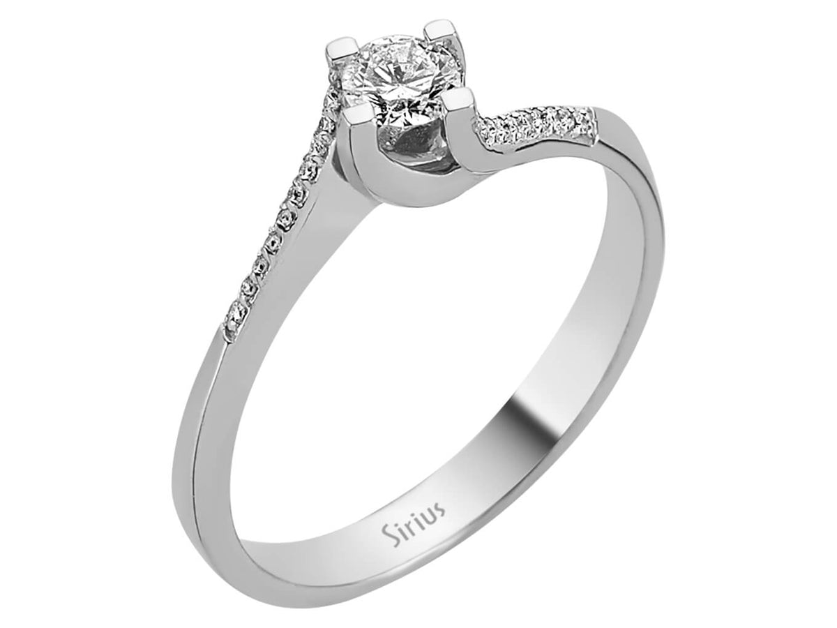 0,25 Karat Diamant Solitaire Ring - handgefertigter Diamantschmuck aus Feingold | Sirius Diamant