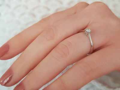 Bague solitaire en diamant de 0,15 carat