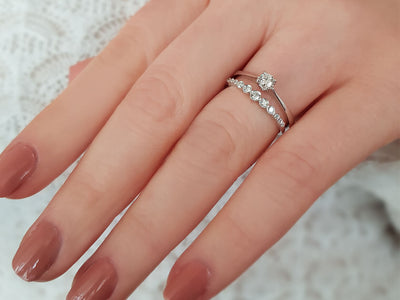 Bague solitaire en diamant de 0,15 carat