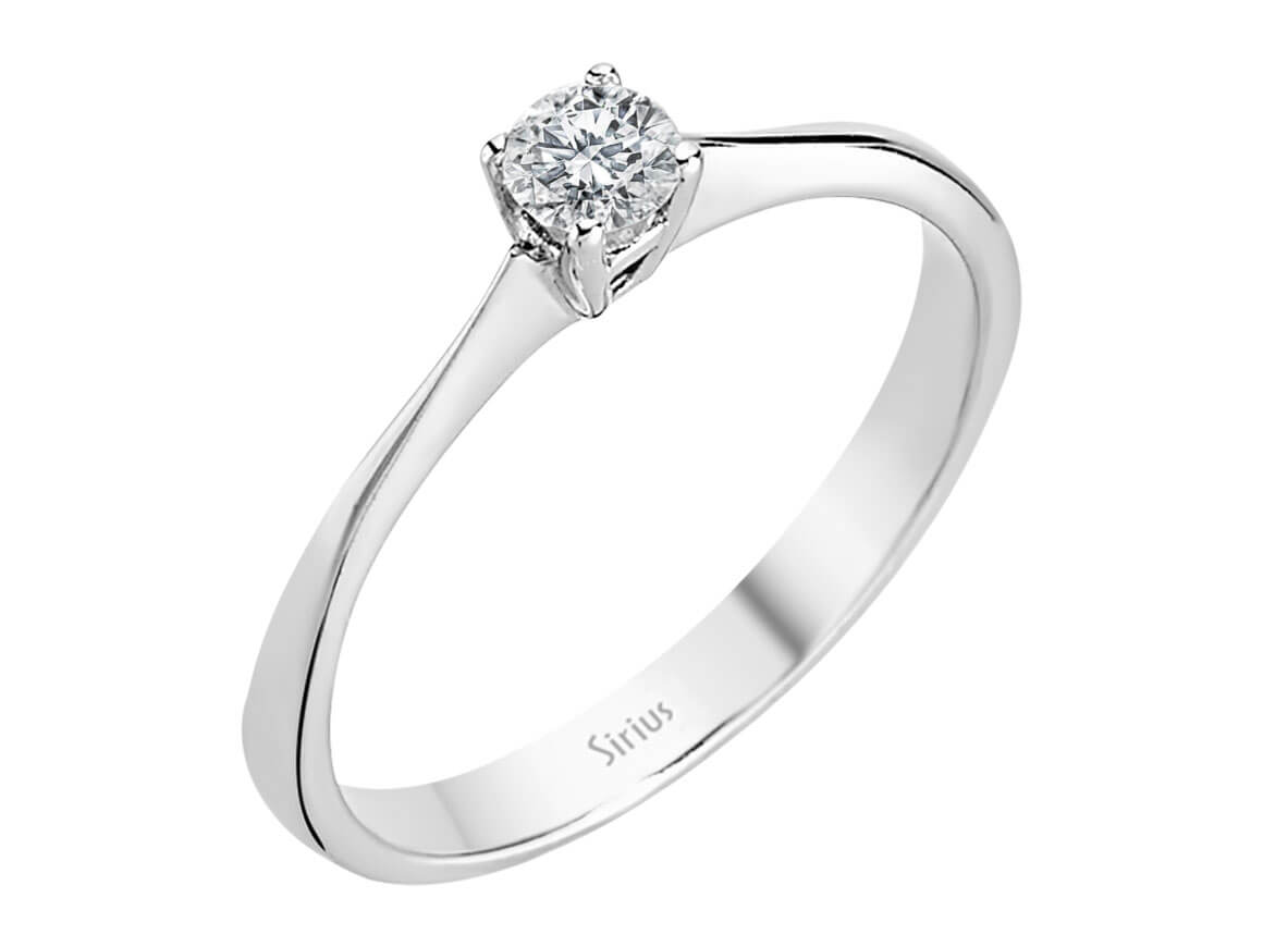 0,15 Karat Diamant Solitaire Ring - handgefertigter Diamantschmuck aus Feingold | Sirius Diamant