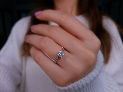 0.79 carat diamond solitaire ring