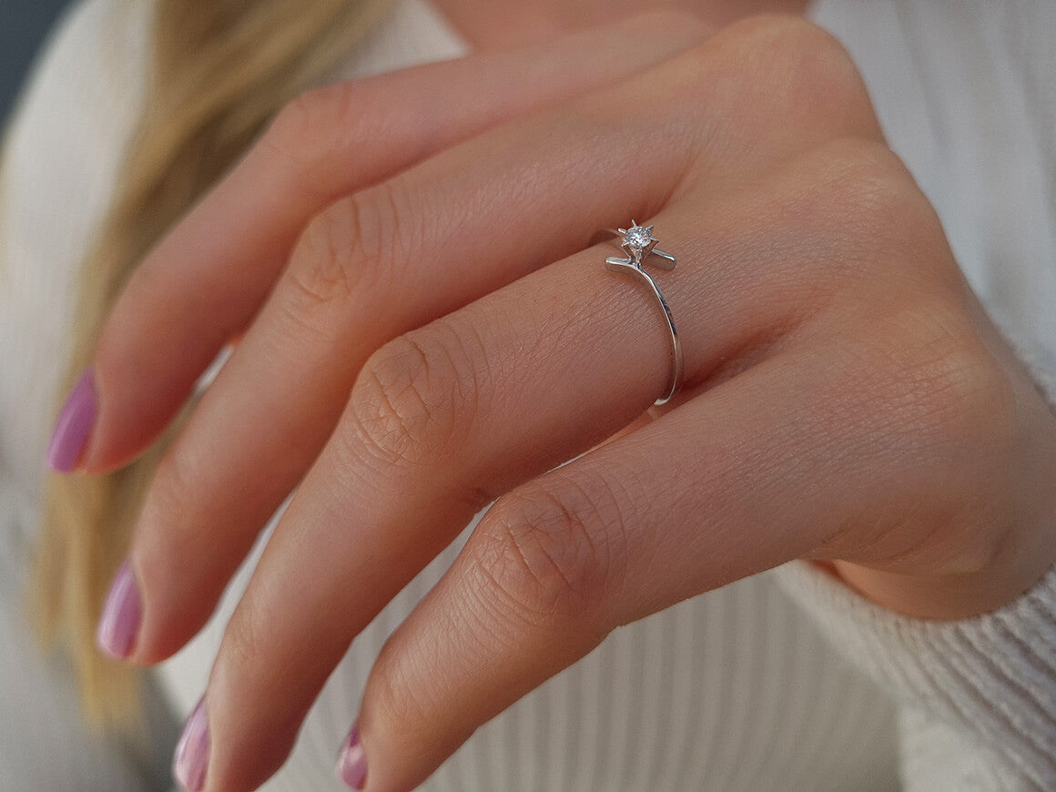 0.05 carat diamond solitaire ring