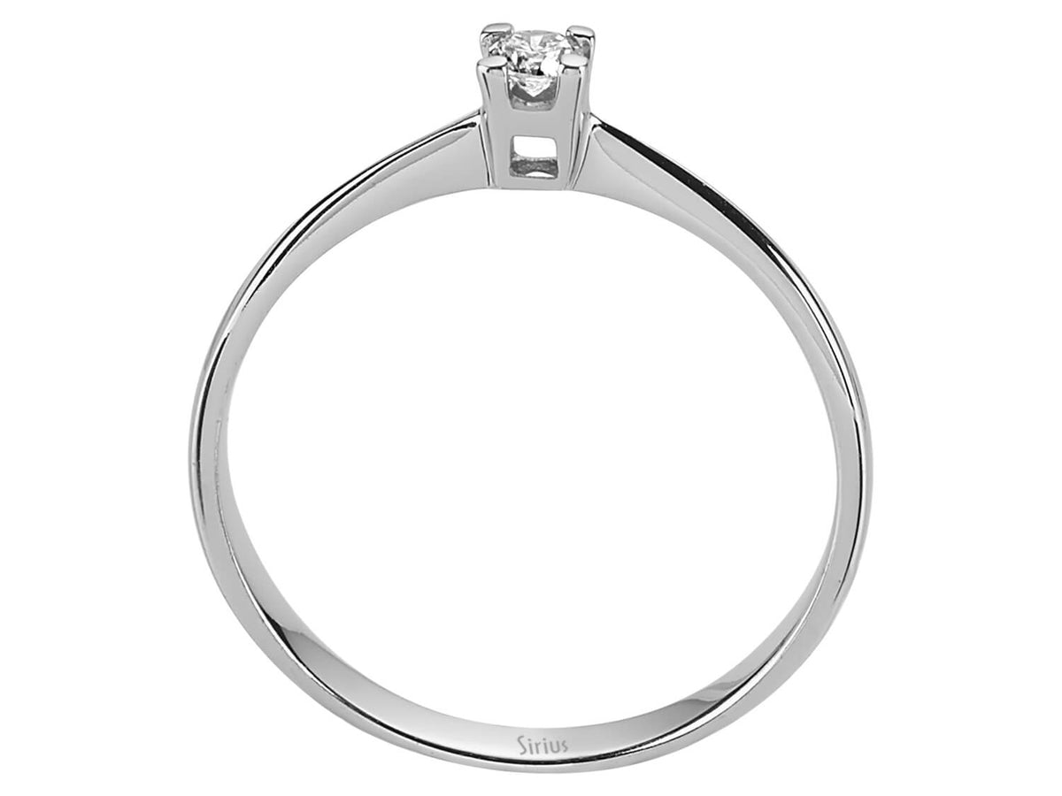0,09 Carat Diamant Solitaire Ring - handgefertigter Diamantschmuck aus Feingold | Sirius Diamant