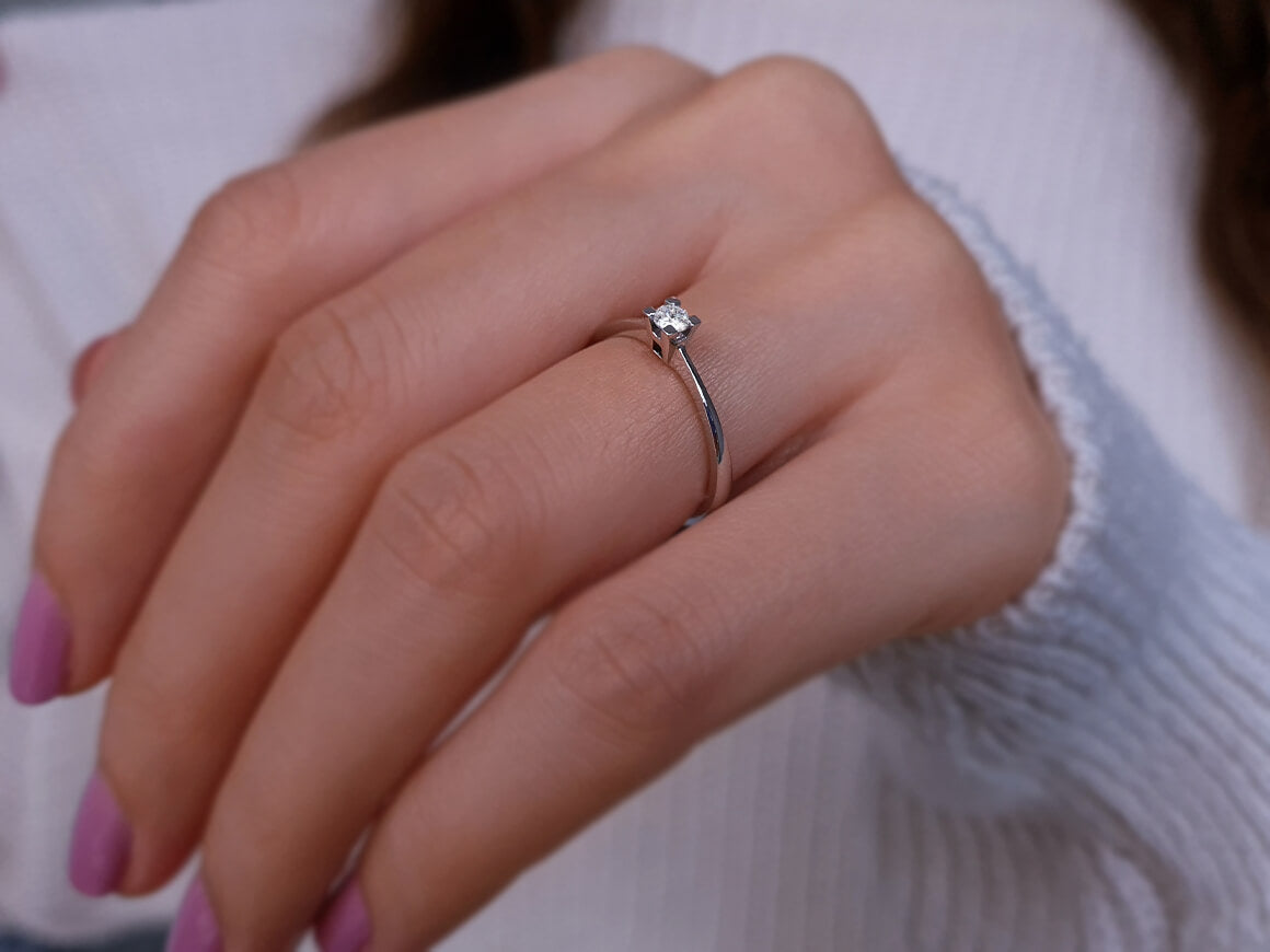 0.09 Carat Diamond Solitaire Ring
