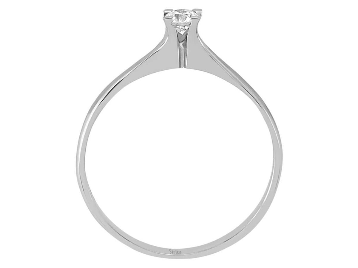 0,12 Carat Diamant Solitär Ring - handgefertigter Diamantschmuck aus Feingold | Sirius Diamant