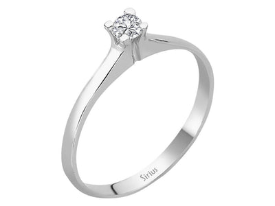 Bague solitaire en diamant de 0,12 carat