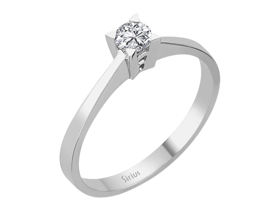 0,18 Carat Diamant Solitaire Ring - handgefertigter Diamantschmuck aus Feingold | Sirius Diamant