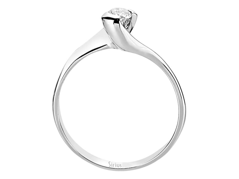 Bague solitaire en diamant de 0,17 carat