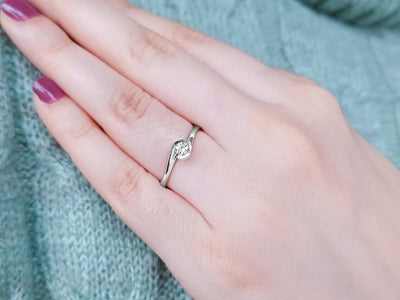 Bague solitaire en diamant de 0,17 carat