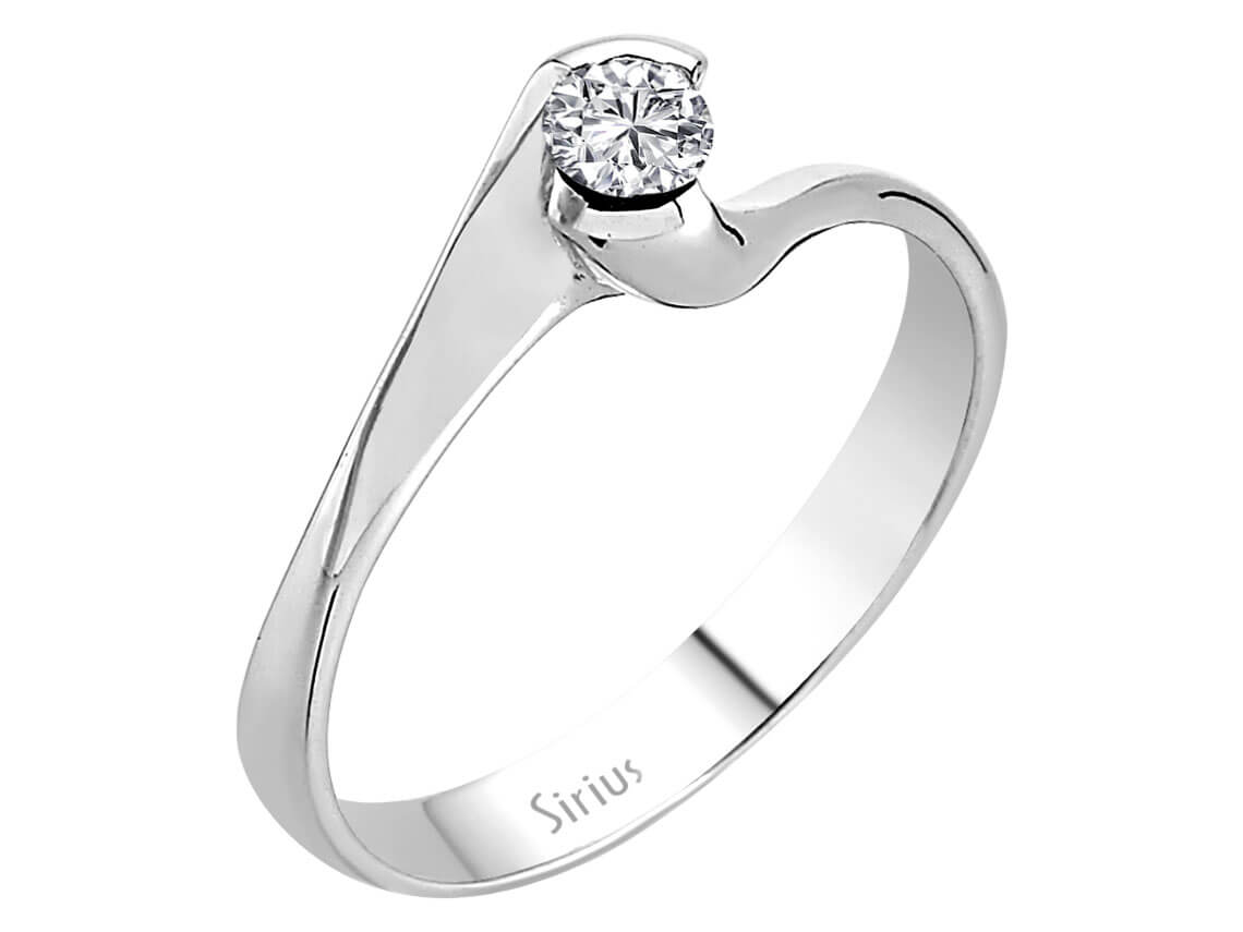 0,17 Carat Diamant Solitär Ring - handgefertigter Diamantschmuck aus Feingold | Sirius Diamant