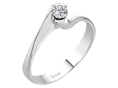 Bague solitaire en diamant de 0,17 carat