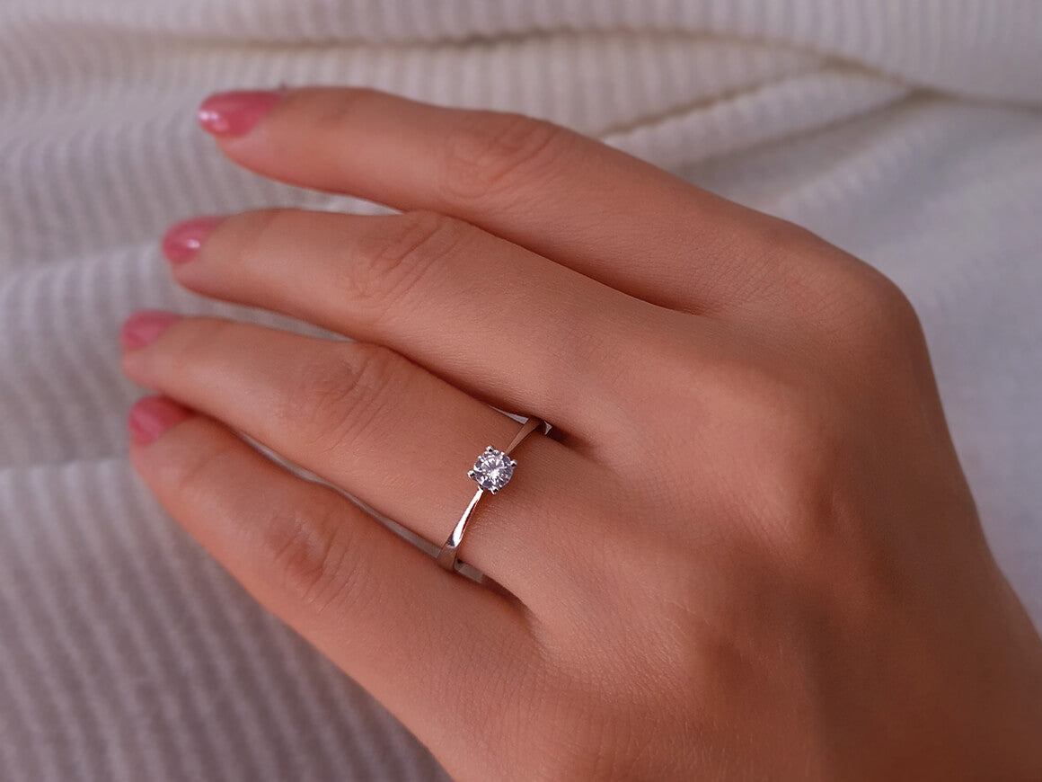 0.27 carat diamond solitaire ring
